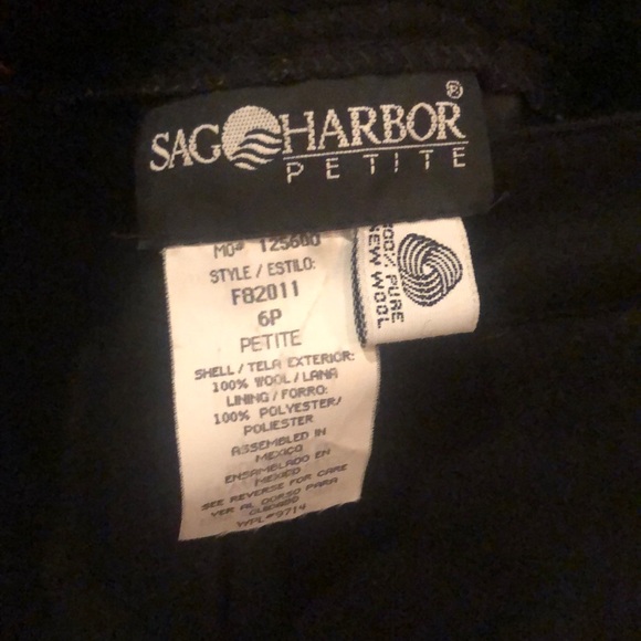 Women’s fully lined 100% wool 6P black pants - Picture 2 of 5